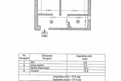Apartament cu 2 camere decomandat, mobilat în Kamsas - 11