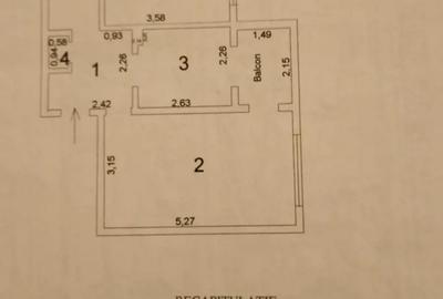 Apartament cu 3 camere decomandat în Central