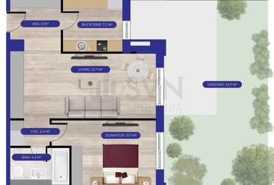 REA1023429 Apartament 2 camere cu gradina Aviatiei Canton71 - 2