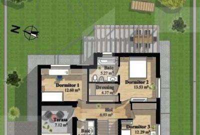 Privelista panoramica! Casa individuala, 139mp utili, teren Privelista panoramica! Casa individuala, 139mp utili, teren - 3