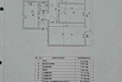 Apartament cu 3 camere decomandat în Brâncoveanu - 2