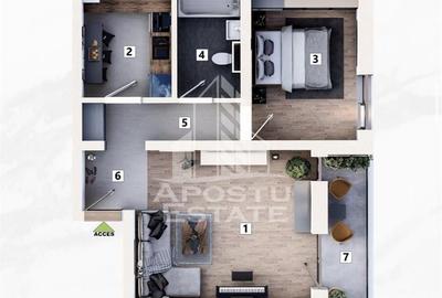 2 camere, bucatarie inchisa, parcare inclusa, lift, Mehala - 20