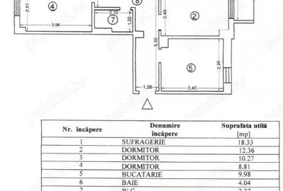 4 camere, Constanta, str. Soveja - Eden, stradal, etaj 3 din 4.