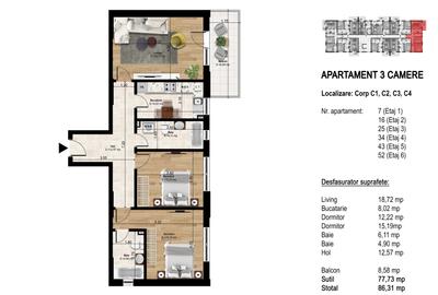 Garsoniera - 2 camere - 3 camere - rate dezvoltator - 5