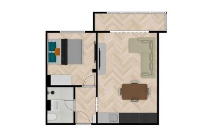 Apartament cu 2 camere în Rahova