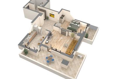 Apartament 2 camere, bloc nou, Podu Ros, intabulat - 10