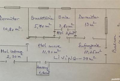 Apartament cu 3 camere decomandat în Central - 1