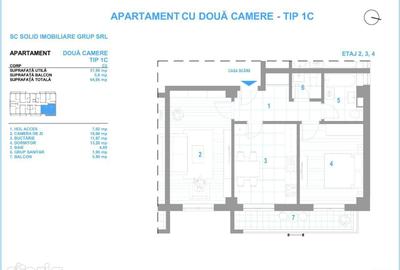 Apartament cu 2 camere în Bârnova - 2