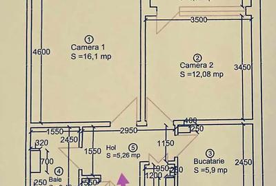 Apartament cu 2 camere decomandat în Central - 1