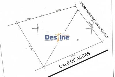Teren Construcții de 400 mp, în Tomești - 1