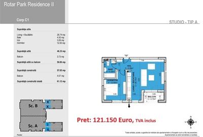 Studio de vânzare Rotar Park Residence 2 - 5