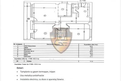 Apartament cu 3 camere decomandat în Dacia - 17