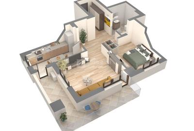 Apartament 2 camere, bloc nou, Podu Ros, intabulat - 6