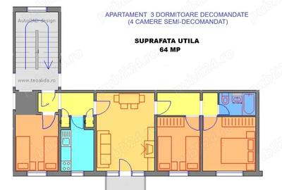 Apartament cu 3 camere decomandat în Granit - 9