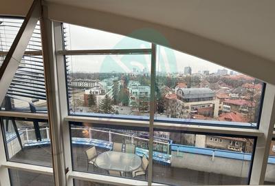 Penthouse cu 2 camere semidecomandat, mobilat în Aviatorilor - 10