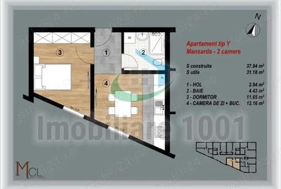 Apartament cu 2 camere decomandat în Central - 11