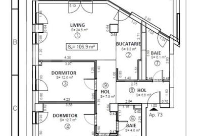 Apartament 4 camere, 107 mp utili, zona Central - 1