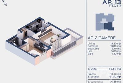 Apartament 2 camere bloc nou | COMISION 0% | Prel. Ghencea-Ghindari - 8