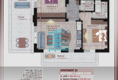 Apartament cu 3 camere decomandat în Titan - 3