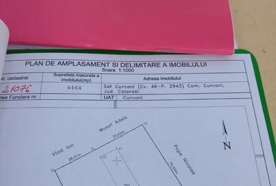 Teren de 4464 mp, în Curcani - 2