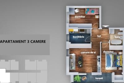Apartament cu 3 camere, Decoamandat, Metrou Aparatorii Patriei - 3