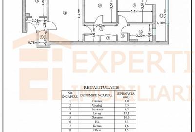 Apartament cu 3 camere semidecomandat în Titan - 2