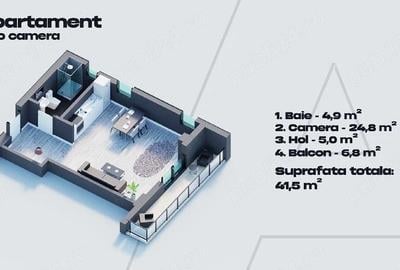 Garsonieră decomandată în Nord - 3