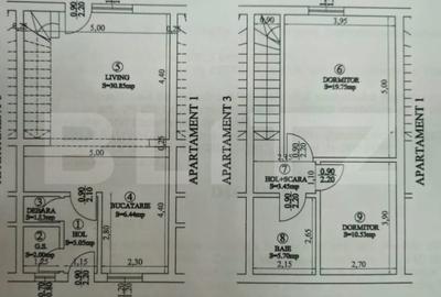 Triplex cu 3 camere, 84 mp utili, 40 mp de teren, zona Eroilor - 1