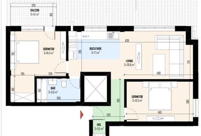 Apartament cu 3 camere în Bragadiru - 2
