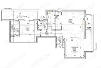 Apartament 2 camere, 2 bai, terasa privata, parcare subterana, mobilat complet, British School - 3