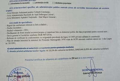 Teren construcții, vedere frontala la mare și Certificat Urbanism - Eforie - 8