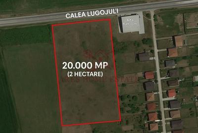 Teren 20.000 mp, 2 fronturi stradale - Calea Lugojului, langa Petrom.