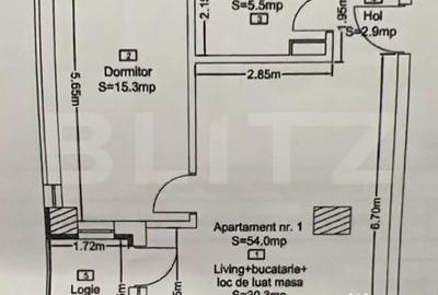 Apartament cu 2 camere decomandat în Central