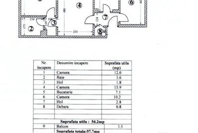 Apartament cu 3 camere semidecomandat în Tomis III