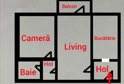 Apartament cu 2 camere decomandat în Central - 3