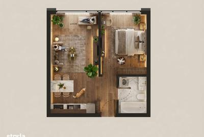 Apartament cu 2 camere în Chiajna