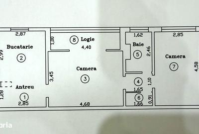 Apartament cu 2 camere, mobilat în Circumvalațiunii - 2