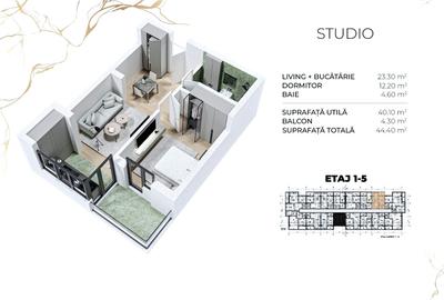 OFERTA NOIEMBRIE !! Studio 45mp ~ Bloc Nou, Zona linistita, Parc, Metrou M2 - 7
