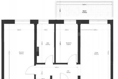 Apartament cu 2 camere semidecomandat în Ghirodei