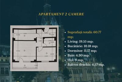 Apartament cu 2 camere în Bucium - 11