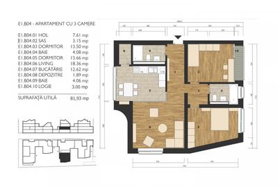 Apartament cu 3 camere | complet finisat - 4