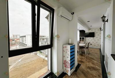Penthouse cu 2 camere semidecomandat, mobilat în Apărătorii Patriei - 9