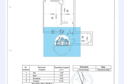 Studio  46 mp, posibilitate de a transforma in 2 cam,  cu loc parcare - 11