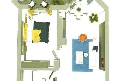 Apartament cu 2 camere semidecomandat, mobilat în Nord - 8