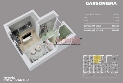 Garsonieră, mobilată în Central - 2