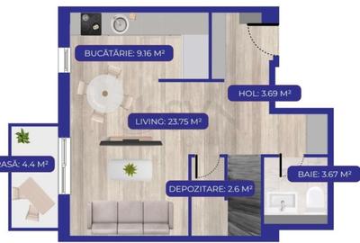 REA1021511 Duplex 3 camere Aviatiei Canton71 - 2
