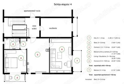 Apartament cu 2 camere decomandat, mobilat în Gheorgheni - 7