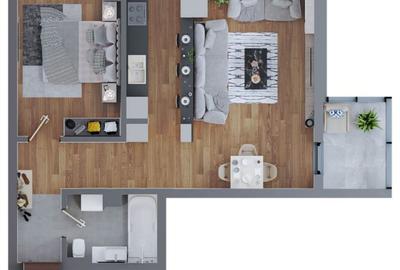 Apartament cu 2 camere decomandat în Dacia - 5