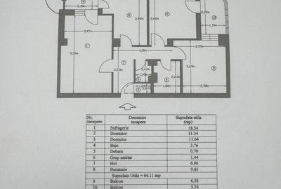 Apartament cu 3 camere decomandat în Găvana