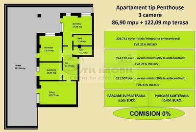 Penthouse cu 3 camere decomandat în Galata - 2